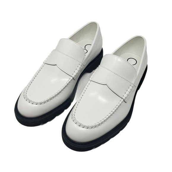 Calvin Klein Fletcher Leather Loafer White 7.5 NEW - Picture 2 of 11